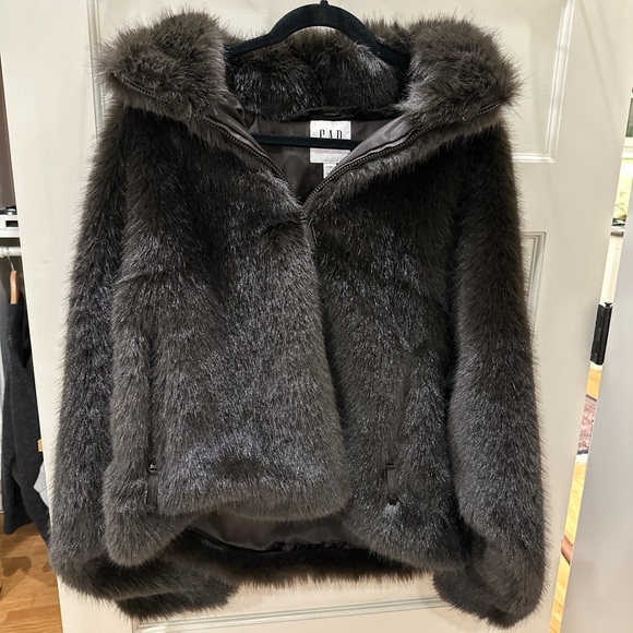 Sandy Liang Dark Brown Teddy Jacket - Picture 2 of 5